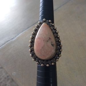 Pink Scolecite stone Ring